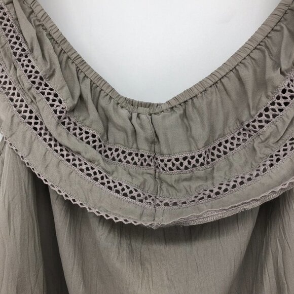 NWT Wilfred Aritzia Hollande off shoulder  Blouse in Ashen Grey XXS - Picture 11 of 16